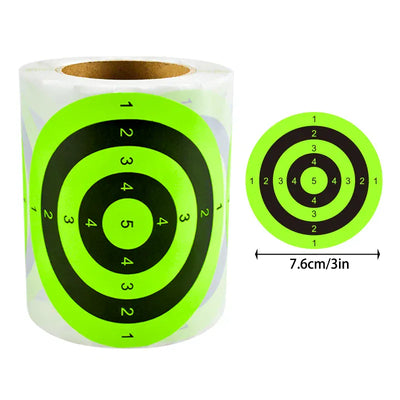 200Pcs 3inch Green Ring Digital Aiming Shooting Target Paper Shooting Practice Target Stickers Shooting Target Training Supplies Stickers Shooting Target Labels 00547