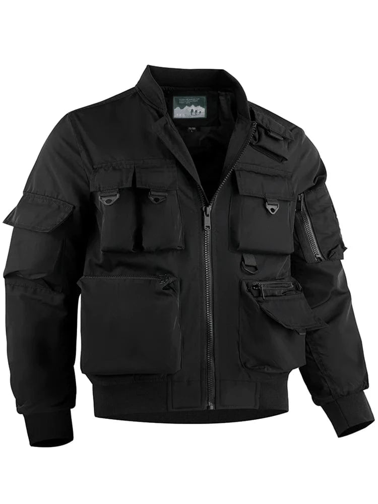 2023 Fall And Winter Men's Casual Versatile Trend Outdoor Military Cross-Country Sports Windproof Waterproof Tactical Jacket Black 8809 / Asian 2XL (67-77KG)