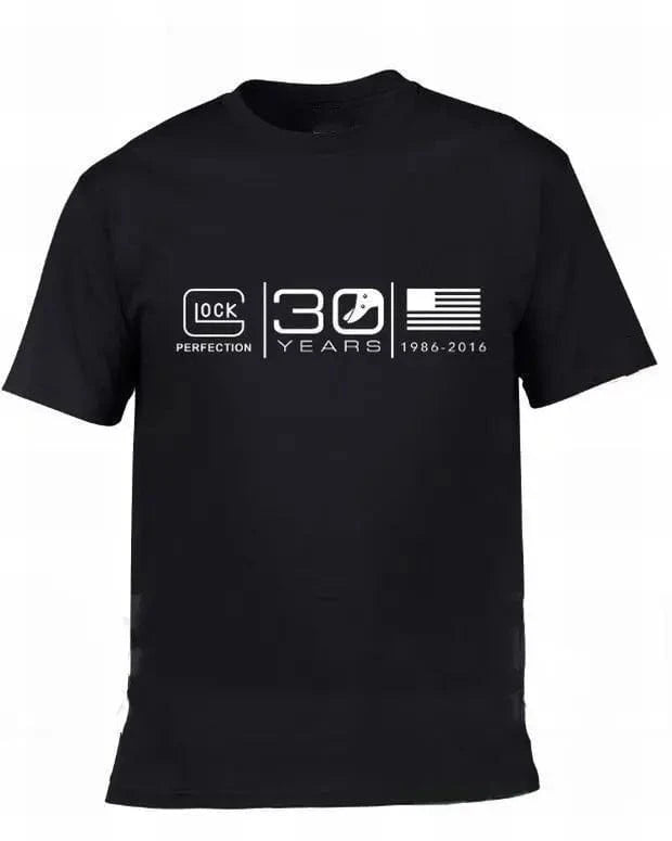 2025 GLOCK Tactical T-shirt Summer Short-sleeved Military Enthusiast Round-neck 100% Cotton Loose Tops Breathable T-shirt 1 / L