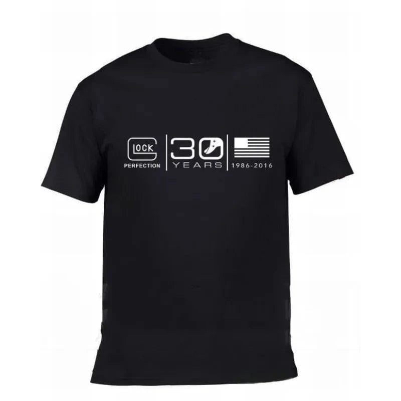 2025 GLOCK Tactical T-shirt Summer Short-sleeved Military Enthusiast Round-neck 100% Cotton Loose Tops Breathable T-shirt