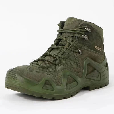 2025 Mid Cut Camouflage Mens Boots Anti-slip Warm Tactical Desert Shoes Women Trekking Mountain Outdoor Train Footwear Mid Green / 45