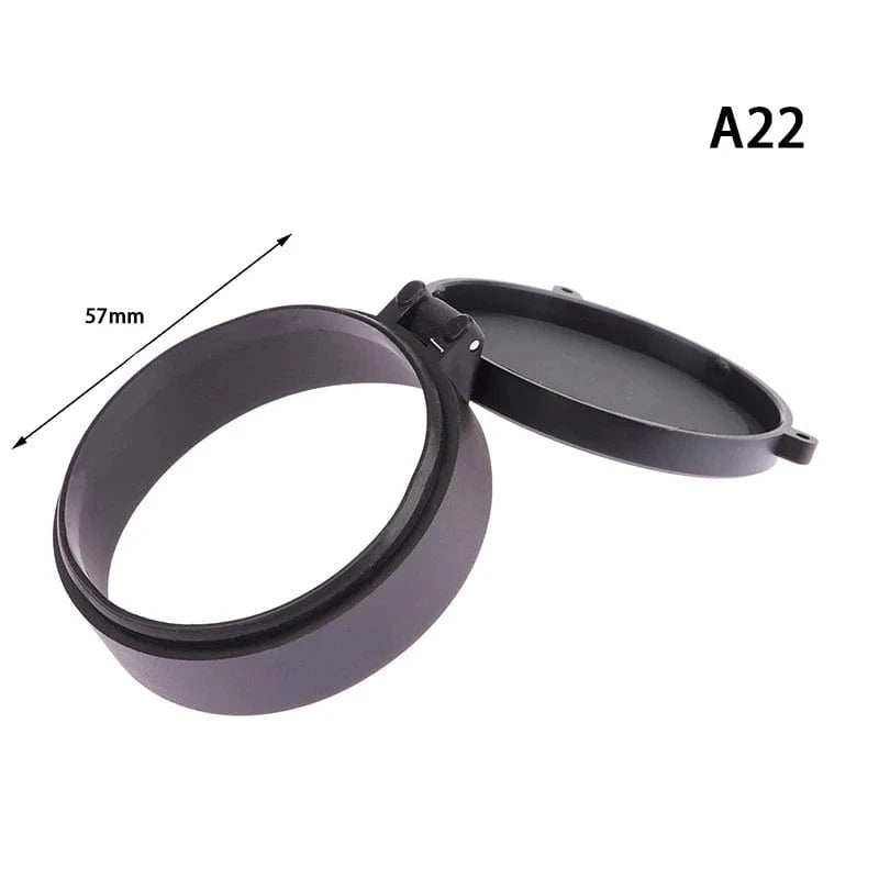 25-57mm Rifle-Scope Hunting Aiming Optic Lens Covers Telescopic Flip Up Spring Protection Cap Dust Cover Hunting Accessories 57