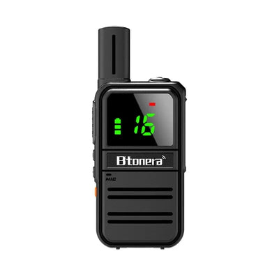 2pcs BTONERA BT500 Mini Walkie Talkie PMR FRS Long Range Rechargable Portable  Two Way Radio Type-C Charger for Camping Trip