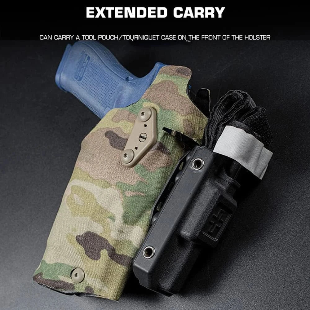 2pcs Holster Adapter Platform Stainless Steel Holster Platform Quick Locking System Extension Plate for Outdoor Camping Hunting