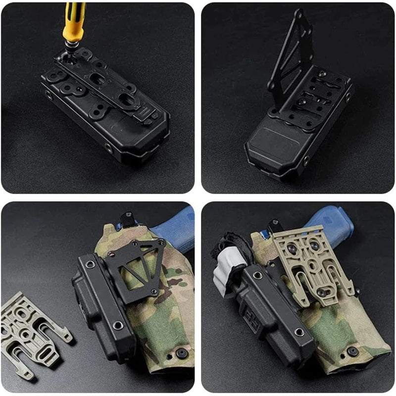 2pcs Holster Adapter Platform Stainless Steel Holster Platform Quick Locking System Extension Plate for Outdoor Camping Hunting