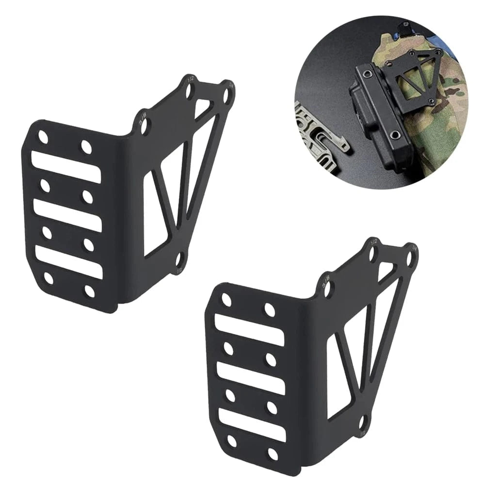 2pcs Holster Adapter Platform Stainless Steel Holster Platform Quick Locking System Extension Plate for Outdoor Camping Hunting