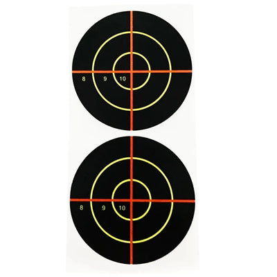 3"/7.50cm Self-Adhesive Splatter Splash & Reactive(Colors Impact) Shooting Sticker Targets(Red Cross) 100Pcs per Pack
