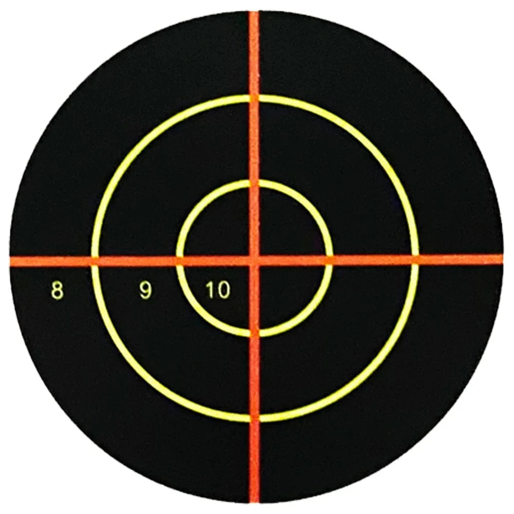 3"/7.50cm Self-Adhesive Splatter Splash & Reactive(Colors Impact) Shooting Sticker Targets(Red Cross) 100Pcs per Pack