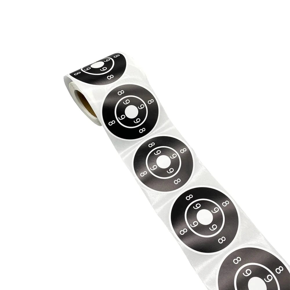 3" Black and White Shooting Target Sticker in 200 Pcs/Roll suitable for target shooting of air pellet gun & Steel or Plastic BBs 098