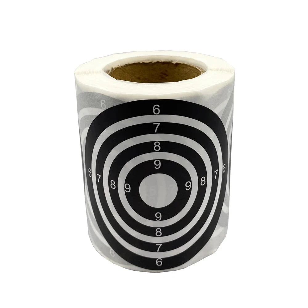 3" Black and White Shooting Target Sticker in 200 Pcs/Roll suitable for target shooting of air pellet gun & Steel or Plastic BBs 09876