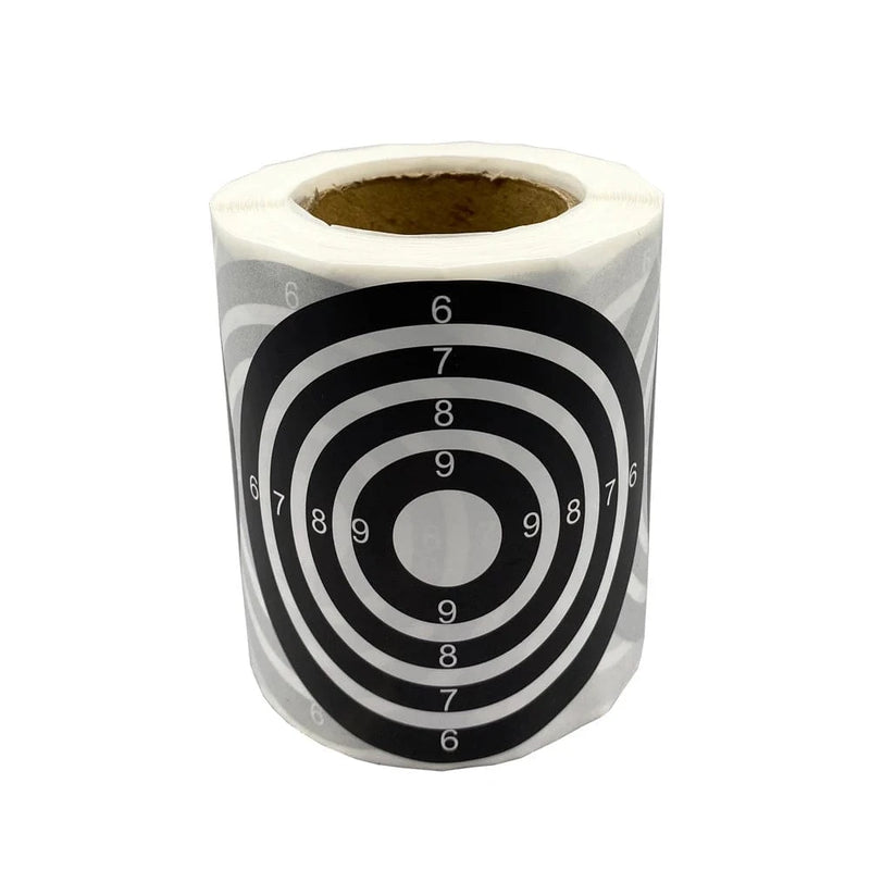 3" Black and White Shooting Target Sticker in 200 Pcs/Roll suitable for target shooting of air pellet gun & Steel or Plastic BBs 09876