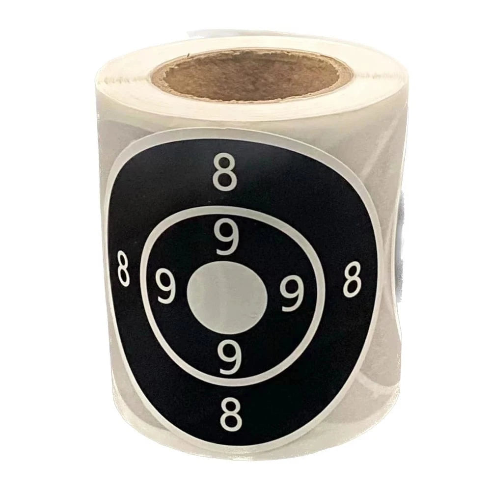 3" Black and White Shooting Target Sticker in 200 Pcs/Roll suitable for target shooting of air pellet gun & Steel or Plastic BBs