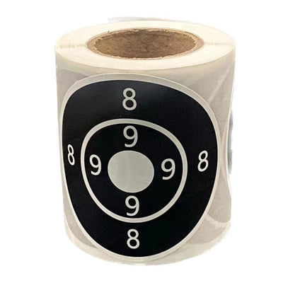 3" Black and White Shooting Target Sticker in 200 Pcs/Roll suitable for target shooting of air pellet gun & Steel or Plastic BBs