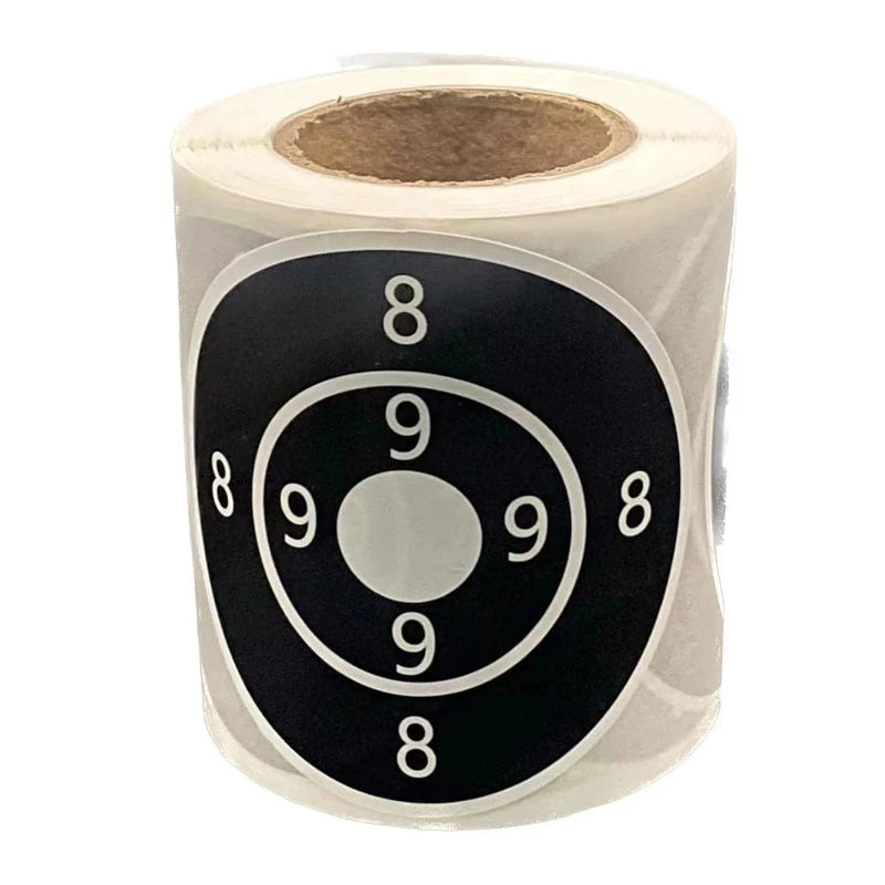 3" Black and White Shooting Target Sticker in 200 Pcs/Roll suitable for target shooting of air pellet gun & Steel or Plastic BBs