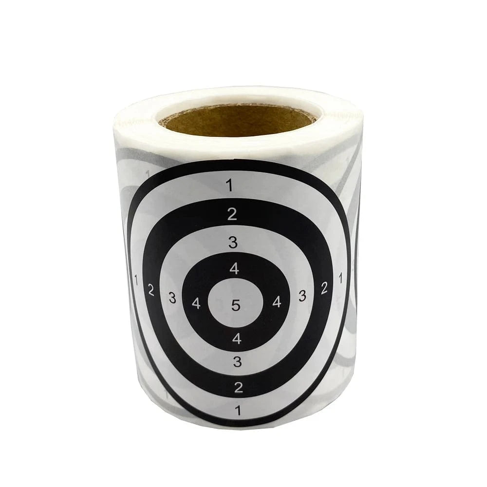 3" Black and White Shooting Target Sticker in 200 Pcs/Roll suitable for target shooting of air pellet gun & Steel or Plastic BBs Arrow Target