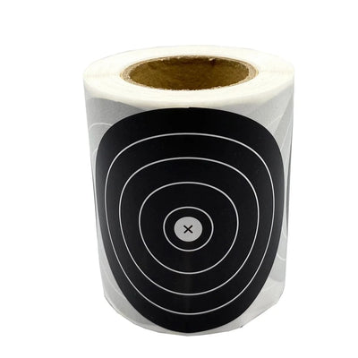 3" Black and White Shooting Target Sticker in 200 Pcs/Roll suitable for target shooting of air pellet gun & Steel or Plastic BBs Central X