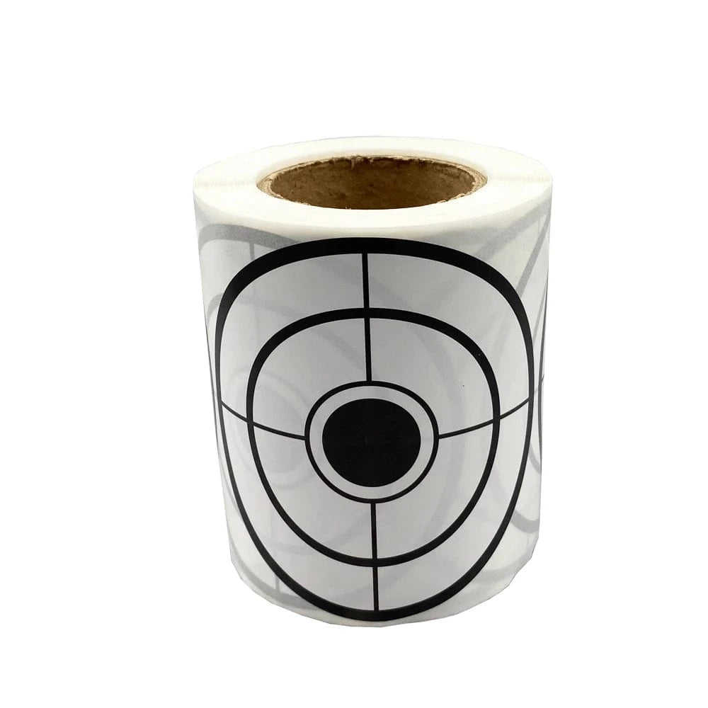 3" Black and White Shooting Target Sticker in 200 Pcs/Roll suitable for target shooting of air pellet gun & Steel or Plastic BBs Cross N Circle