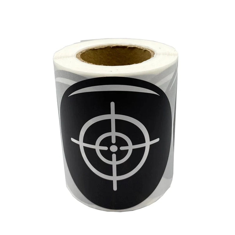 3" Black and White Shooting Target Sticker in 200 Pcs/Roll suitable for target shooting of air pellet gun & Steel or Plastic BBs Eyebrow