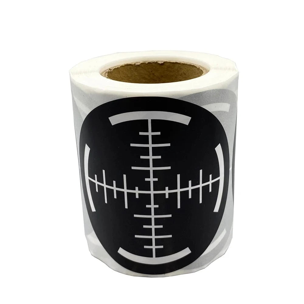 3" Black and White Shooting Target Sticker in 200 Pcs/Roll suitable for target shooting of air pellet gun & Steel or Plastic BBs Reticles
