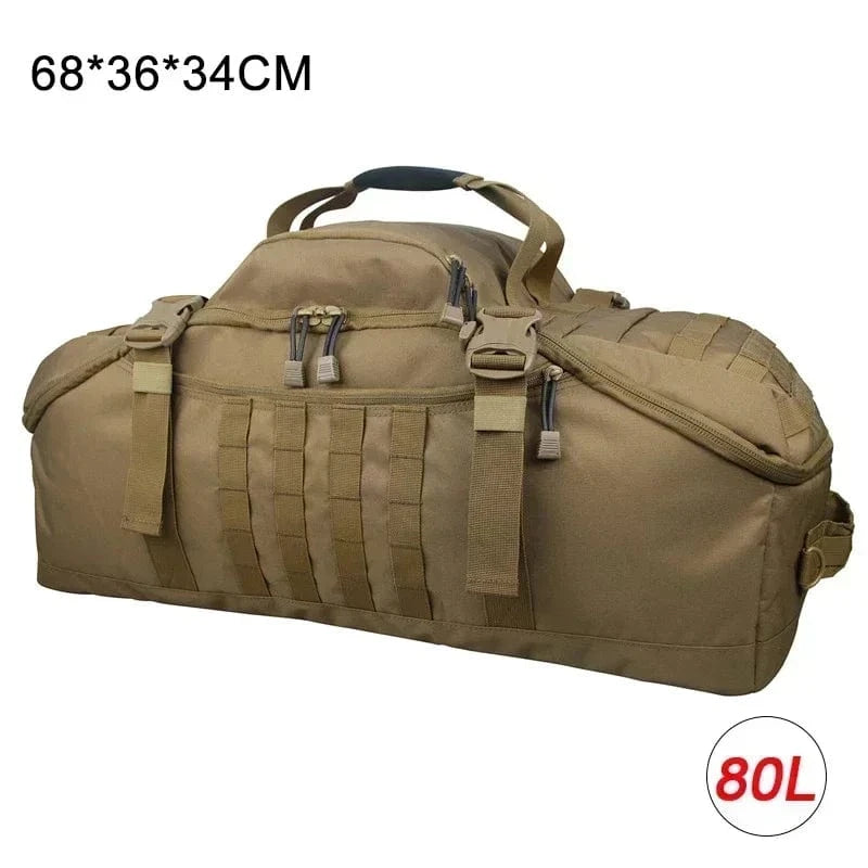 35L 50L 80L Outdoor Mountaineering Bag Molle Tactical Backpack Large Duffel Bag Hiking Camping Travel Bags 80L Brown / spain