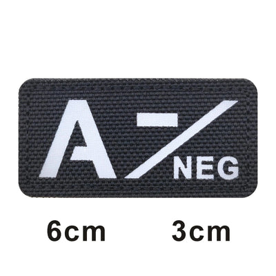 3D Reflective Blood Type A+B+O+AB+,A-B-O-AB-POS NEG Positive and Negative militares Backpack Hook and Loop Tactical Badge Parche 675