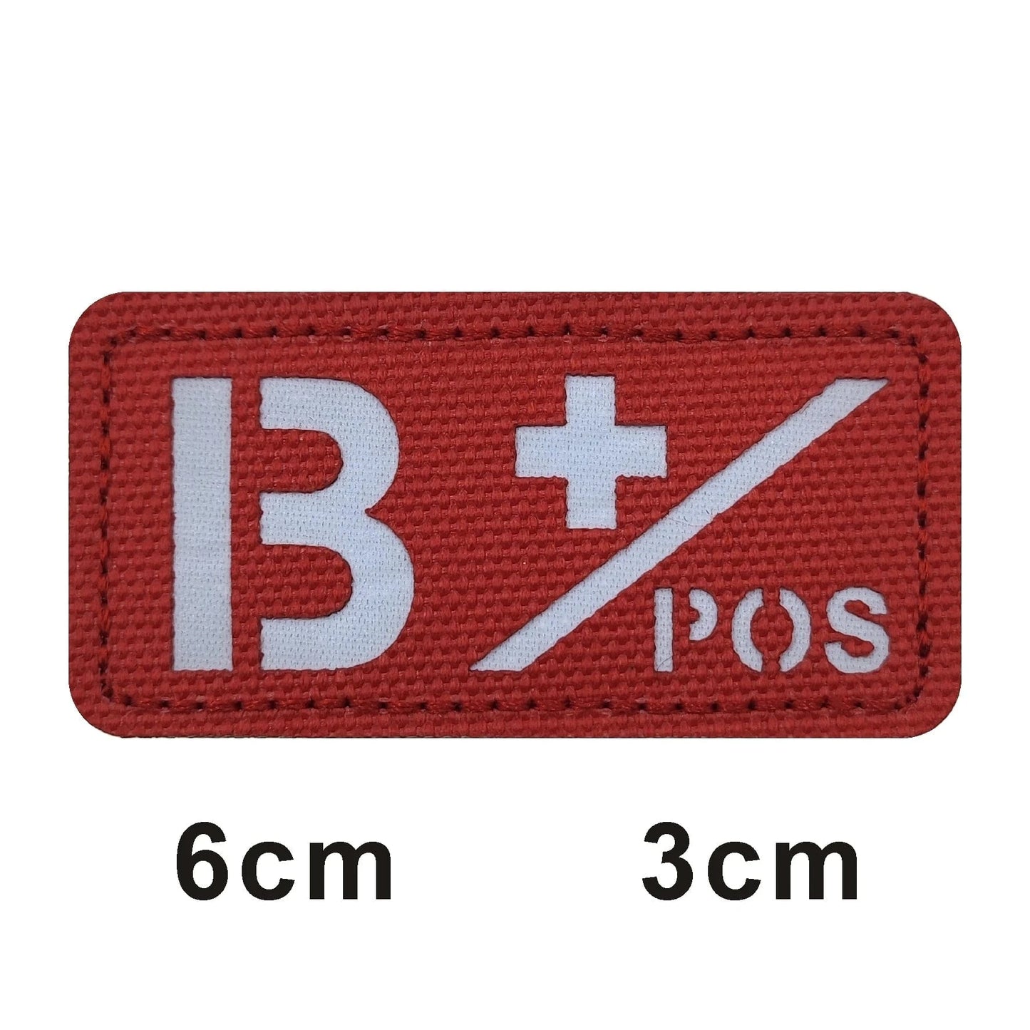 3D Reflective Blood Type A+B+O+AB+,A-B-O-AB-POS NEG Positive and Negative militares Backpack Hook and Loop Tactical Badge Parche 692
