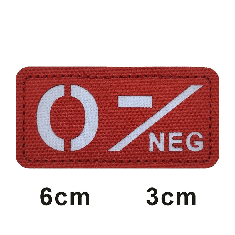 3D Reflective Blood Type A+B+O+AB+,A-B-O-AB-POS NEG Positive and Negative militares Backpack Hook and Loop Tactical Badge Parche 695