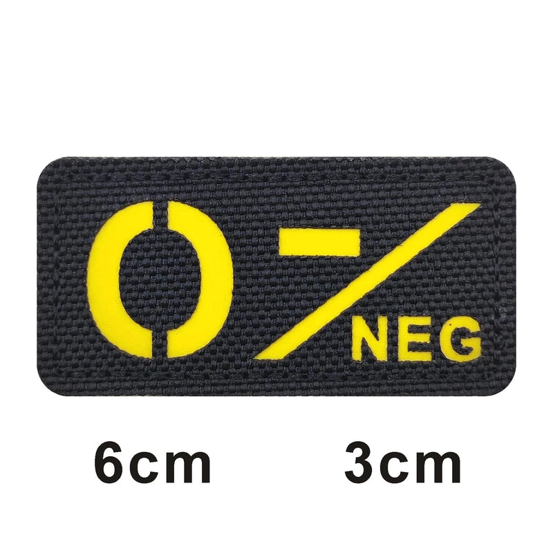 3D Reflective Blood Type A+B+O+AB+,A-B-O-AB-POS NEG Positive and Negative militares Backpack Hook and Loop Tactical Badge Parche 703