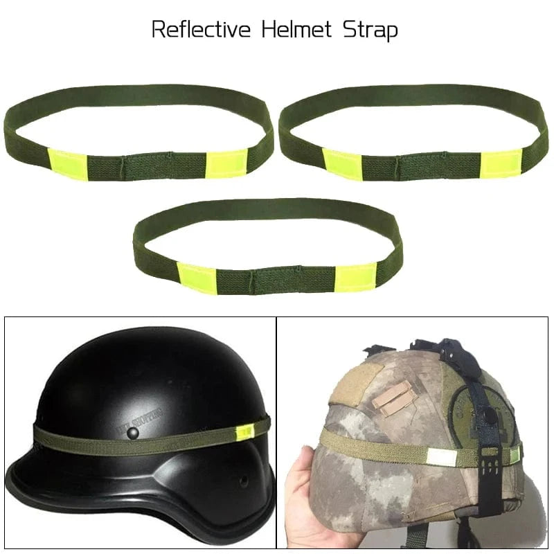 3pcs Helmet Special Luminous Cat Eye Band Reflective Elastic Band For M1 M88 MICH Outdoor Climbing Combat Games Helmet Accessory