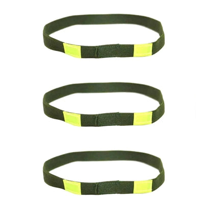 3pcs Helmet Special Luminous Cat Eye Band Reflective Elastic Band For M1 M88 MICH Outdoor Climbing Combat Games Helmet Accessory Green
