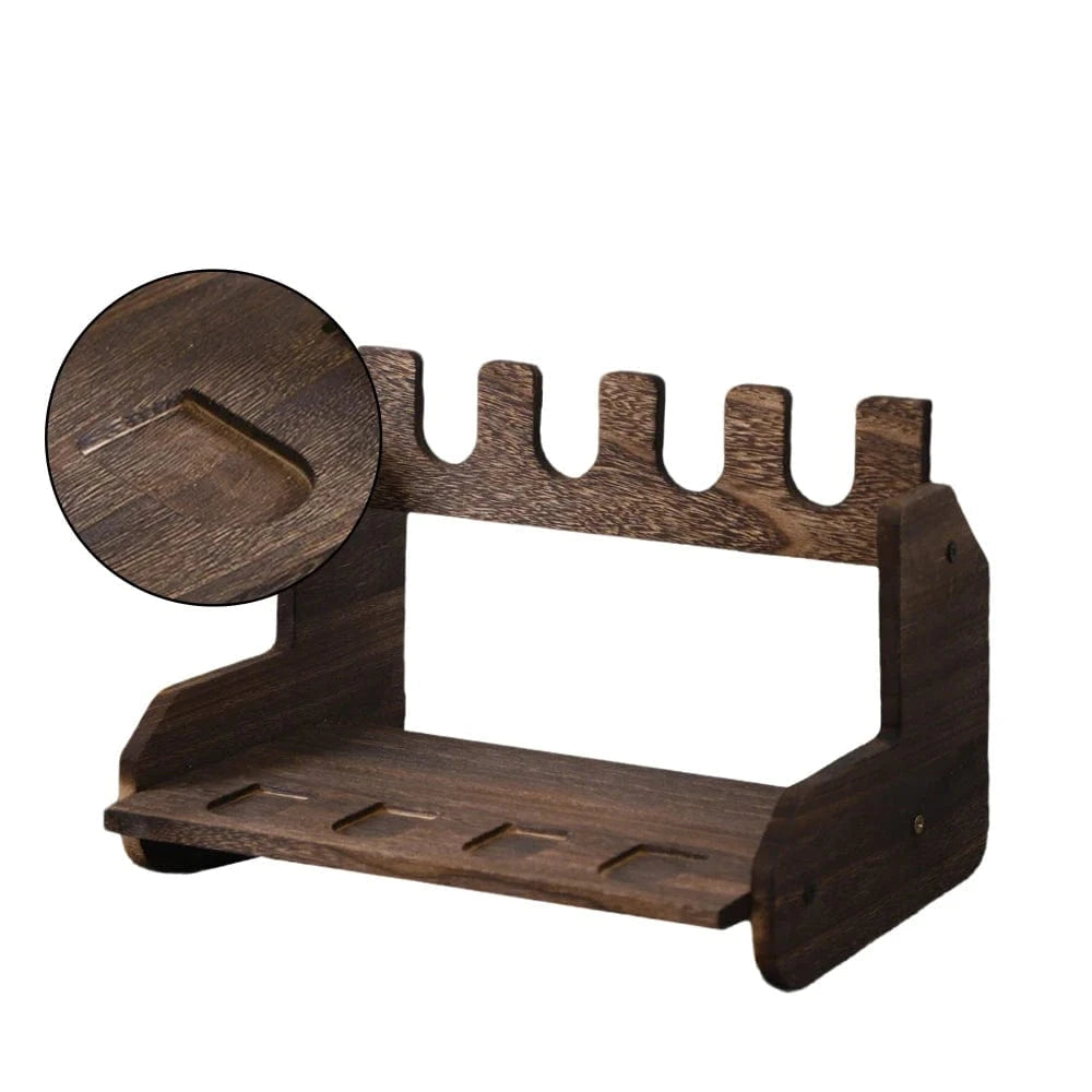 4/6 Slot Pistol Display Stand Wooden Gun Storage Rack Handgun Airsoft Support Holder for Glock/1911/Sig Sauer with Non-Slip Base