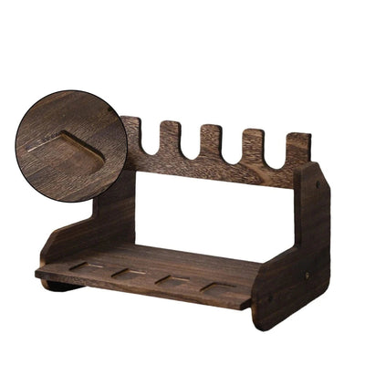 4/6 Slot Pistol Display Stand Wooden Gun Storage Rack Handgun Airsoft Support Holder for Glock/1911/Sig Sauer with Non-Slip Base