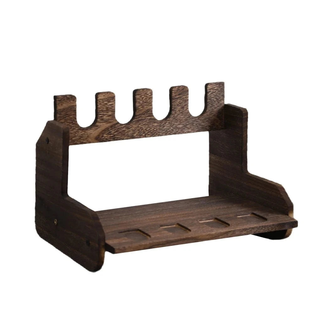 4/6 Slot Pistol Display Stand Wooden Gun Storage Rack Handgun Airsoft Support Holder for Glock/1911/Sig Sauer with Non-Slip Base 4 Slot