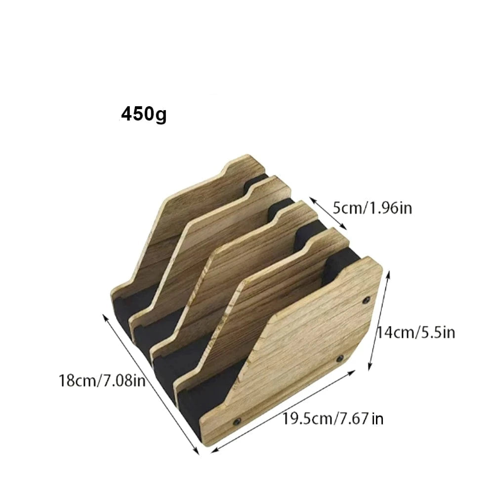 4/6 Slot Wooden Pistol Holder Handgun Display Stand Safe Wood Handgun Storage Case Desktop Support Wooden Gun Rack Organizer