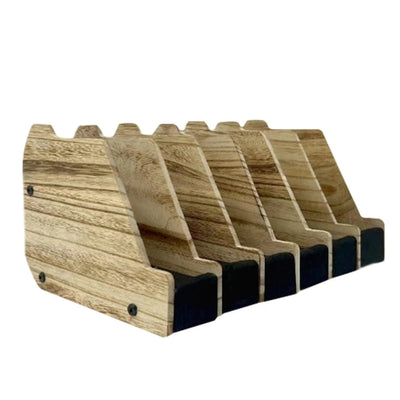 4/6 Slot Wooden Pistol Holder Handgun Display Stand Safe Wood Handgun Storage Case Desktop Support Wooden Gun Rack Organizer 6 Slots