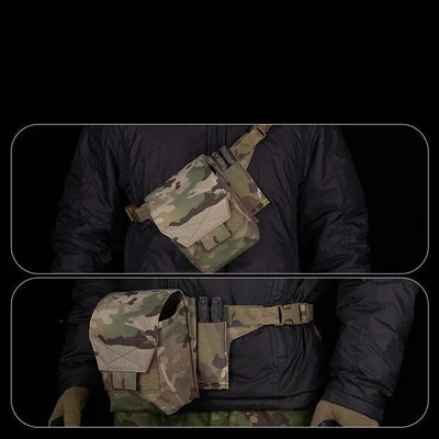 4-grid Waist Bag Adapter Board Equipped With 4 Columns Of MOLLE Mounting Suitable For DIY Outdoor Equipment Camping Accessories