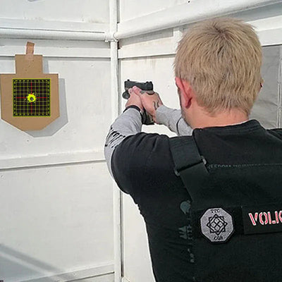 4inch Checkered Splash Shooting Practice Fluorescent Target Stickers 100Pcs Shooting Target Training Supplies Stickers Fluorescent Color Coated Label (Can Be Used for Real Guns to Practice with Air Gun Practice) Shooting Hall 00257