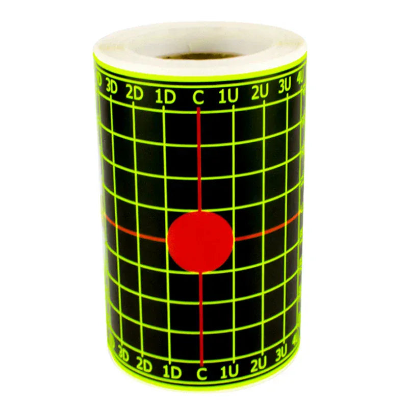 4inch Checkered Splash Shooting Practice Fluorescent Target Stickers 100Pcs Shooting Target Training Supplies Stickers Fluorescent Color Coated Label (Can Be Used for Real Guns to Practice with Air Gun Practice) Shooting Hall 00257