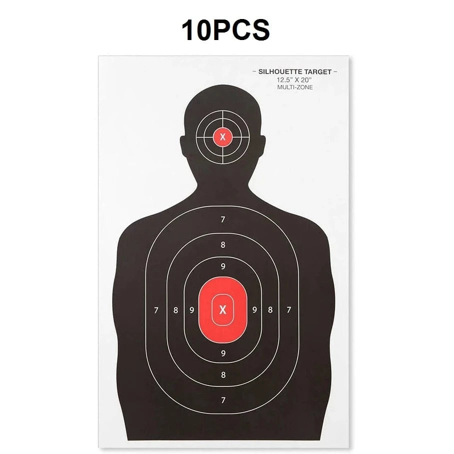 5/10/20pcs Shooting Targets 14*22inch Paper Shooting Target Skeleton Zombie Targets for Pistol Shooting Airsoft Bow Arrow Pellet 10pcs