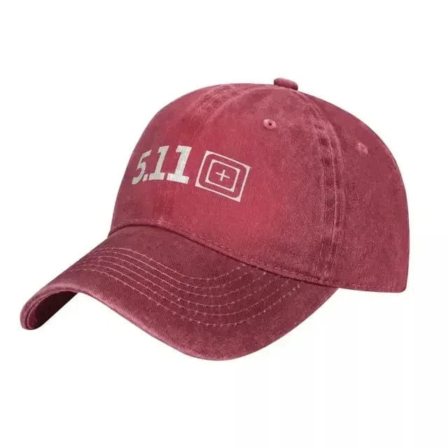 5 11 Tactical Fashion Baseball Cap Peaked Men's Hat Women's Hats Red / One Size