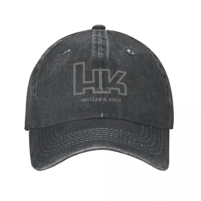 Casquette de baseball rétro Heckler Koch HK pour hommes et femmes, casquette snapback en denim vieilli, casquette de voyage pour toutes les saisons black / Taille unique