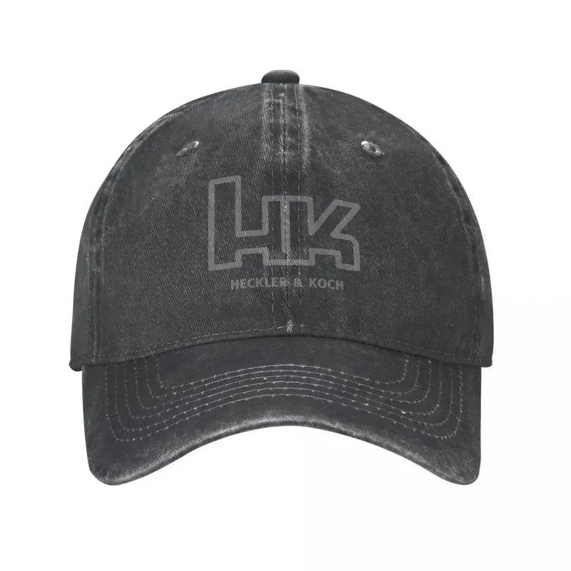 Casquette de baseball rétro Heckler Koch HK pour hommes et femmes, casquette snapback en denim vieilli, casquette de voyage pour toutes les saisons black / Taille unique
