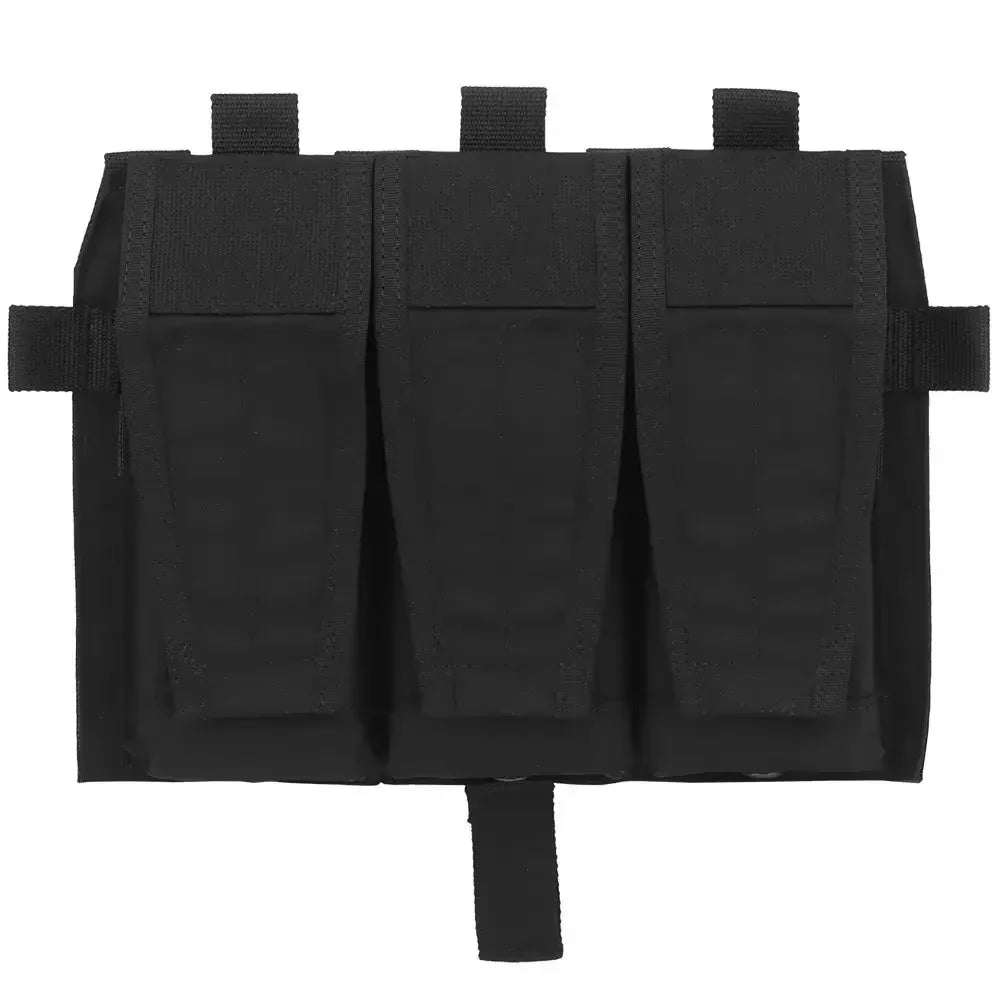 Pochette modulable à rabat avant |   Porte-capacité 3-Magazine |   Accessoire de gilet Compatible MBAV pour Airsoft VE-69-ACC-04-BK