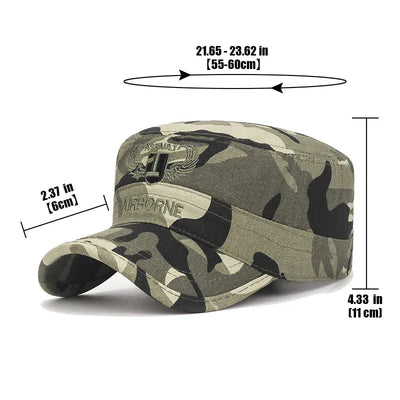AIRBORNE Airborne Commando Cadet Flat Cap Sun Hat Trucker Caps Dad Hats