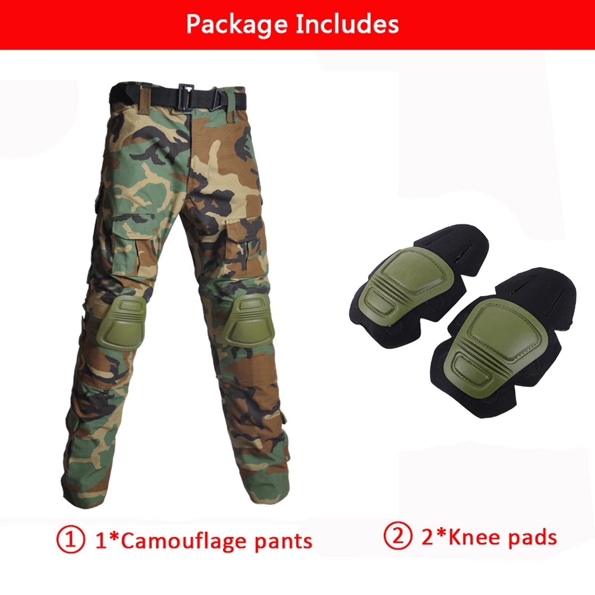 ACTION AIRSOFT green jungle / S(50-60kg) Airsoft Uniform Tactical Suits Army Camouflage Pants Military Clothing Hunting Clothes Paintball Suits Combat Shirt Pants +Pads