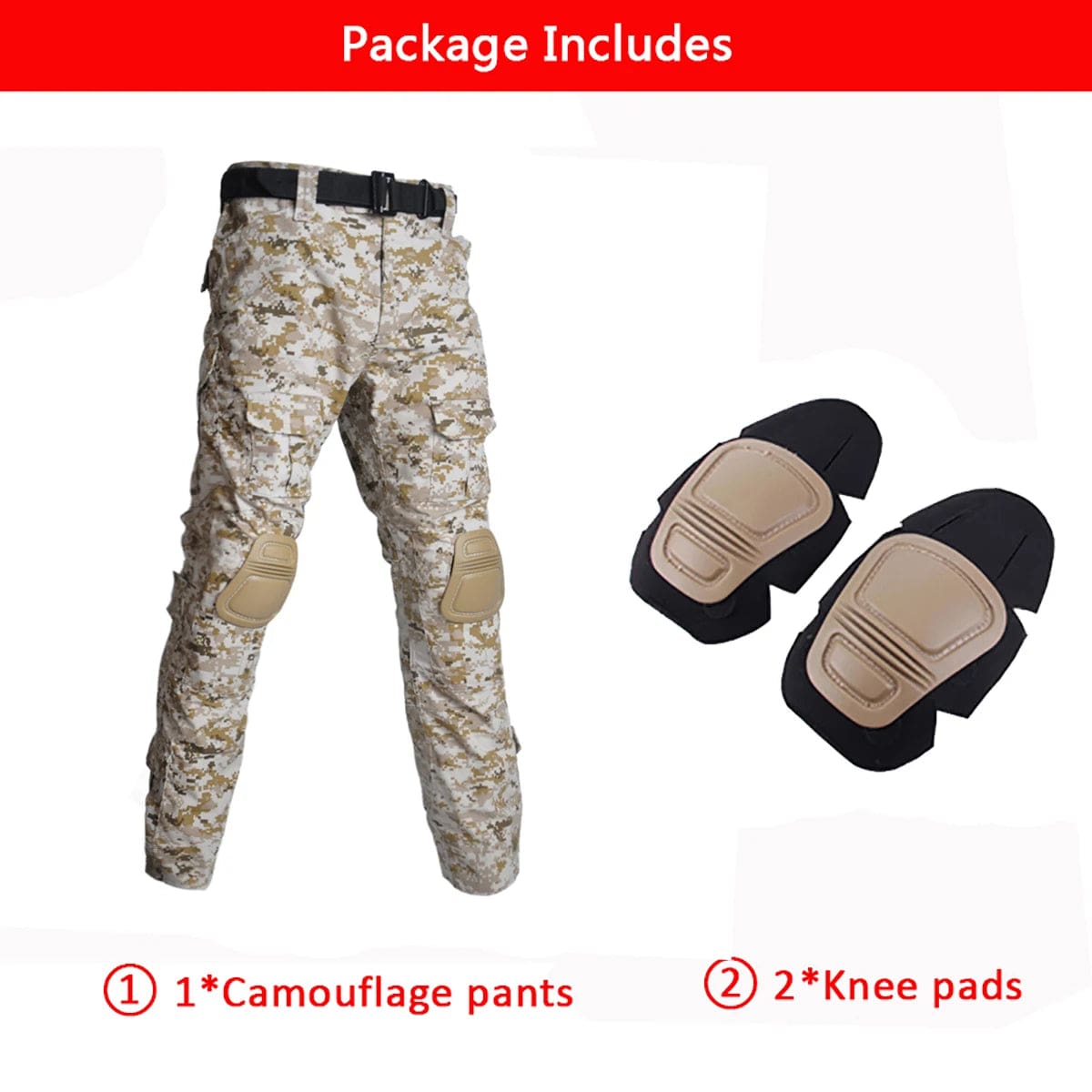 ACTION AIRSOFT desert python 1 / S(50-60kg) Airsoft Uniform Tactical Suits Army Camouflage Pants Military Clothing Hunting Clothes Paintball Suits Combat Shirt Pants +Pads