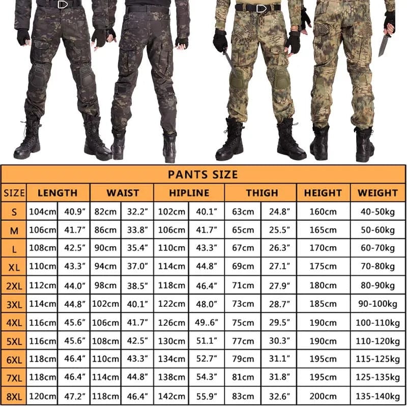 ACTION AIRSOFT Airsoft Uniform Tactical Suits Army Camouflage Pants Military Clothing Hunting Clothes Paintball Suits Combat Shirt Pants +Pads
