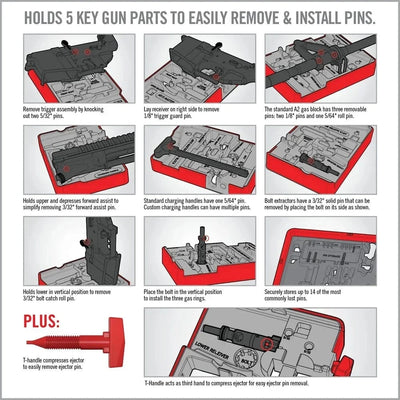AR15 Master Bench Block Ultra-Tough Construction AR-15 Repair Tools Bench With 4 Magnet Sturdy Non-slip Surface G096