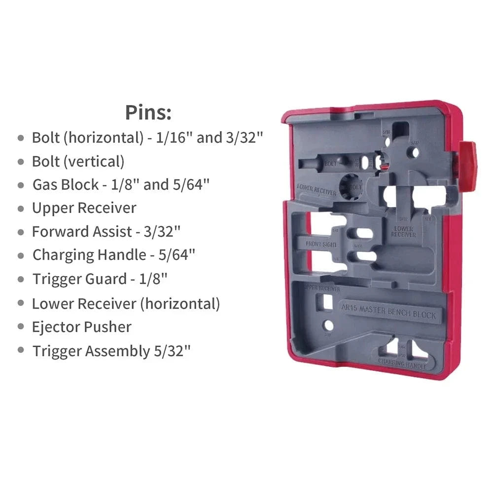 AR15 Master Bench Block Ultra-Tough Construction AR-15 Repair Tools Bench With 4 Magnet Sturdy Non-slip Surface G096
