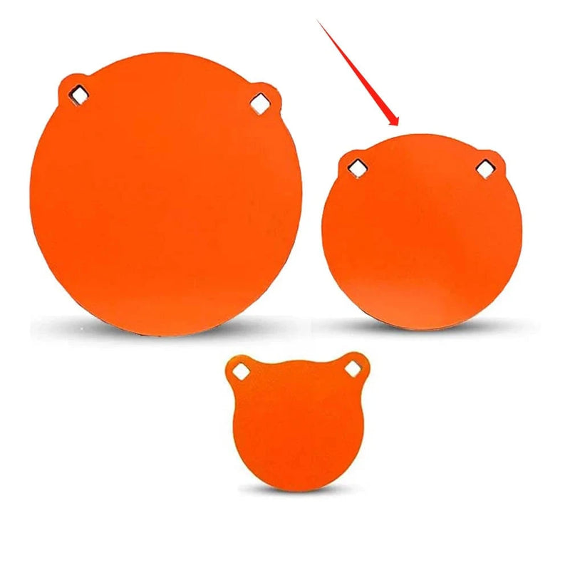 AR500 Steel Shooting Target Thickness: 3/8"(9.53mm) Orange with Two Hangers 6 Inch/15CM